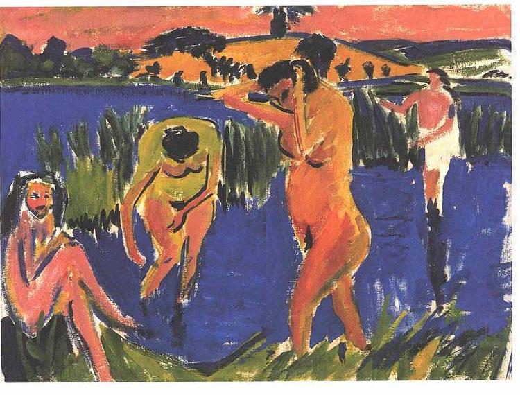 Four bathers, Ernst Ludwig Kirchner